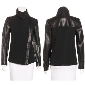 🚫❌SOLD🚫❌Helmut Lang leather sleeve jacket